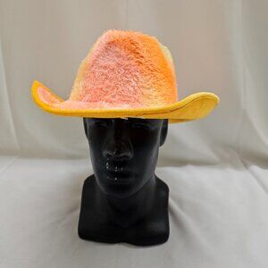Multicolor Fuzzy Cowboy Hat
